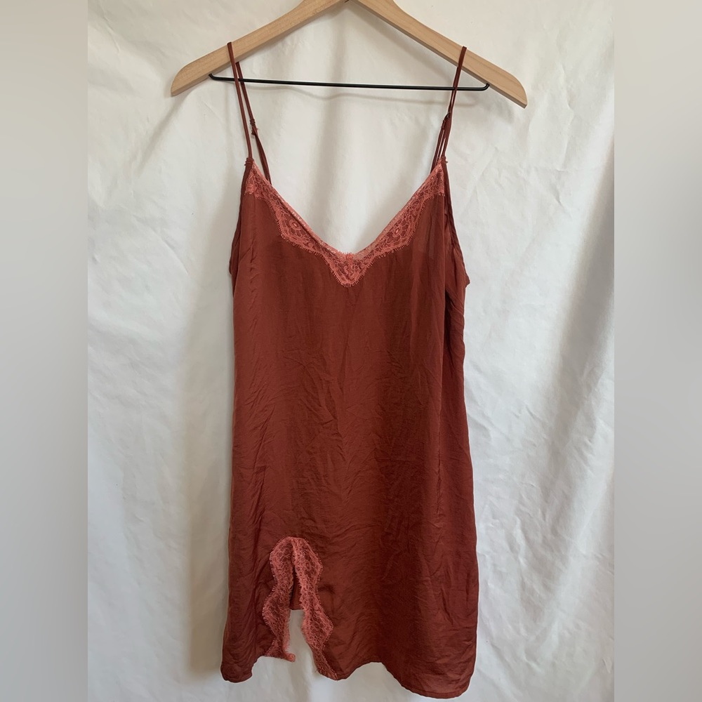 Urban Outfitters Out from Under slip dress, size M, rust/burnt orange color